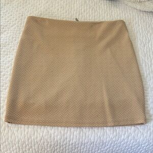 Tan Patterned Skirt